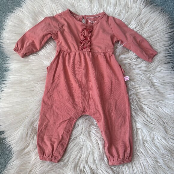 Ruffle Butts coral romper size 6-12 months - Picture 1 of 7